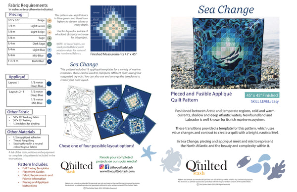 "Sea Change" Quilt Pattern