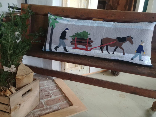 "A Cuppa Tea in the Woods" One Bench and Two Throw Pillow Set Fusible Applique Pattern