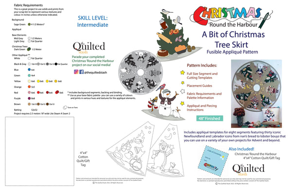 "A Bit of Christmas" Tree Skirt Pattern