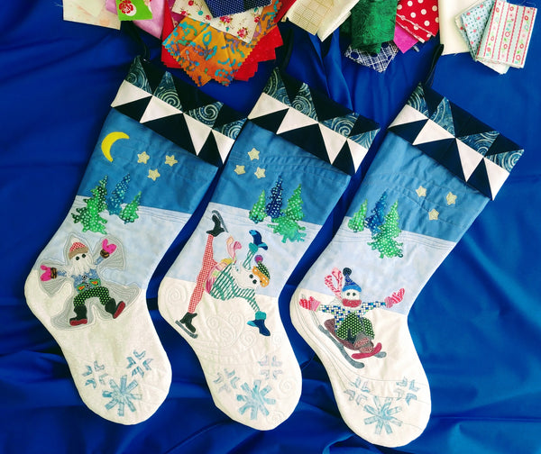 Lil' Mummers Christmas Stockings - Fusible Applique Pattern