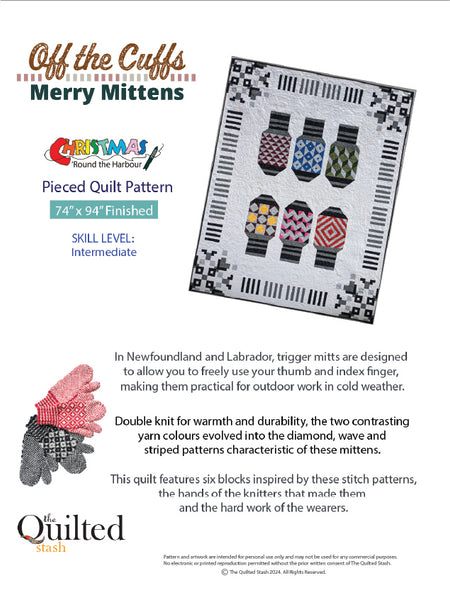 "Off the Cuffs: Merry Mittens" Quilt Pattern