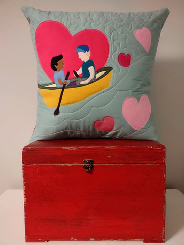 "Same Boat" - A Celebration of ALL Love Fusible Applique Pillow Pattern