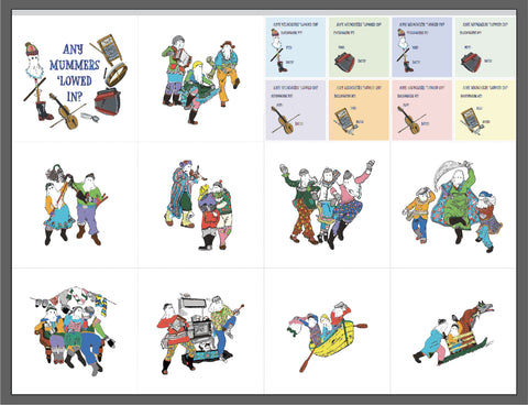 Scrappy Mummers Panels and Labels Set