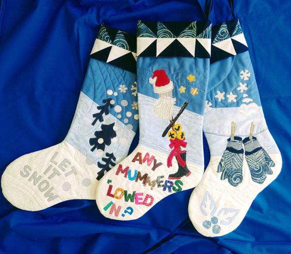 Lil' Mummers Christmas Stockings - Fusible Applique Pattern