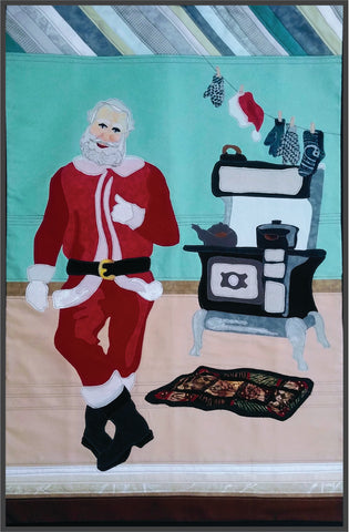 "Tibb's Eve Santa" - Fusible Applique Wall Hanging Pattern