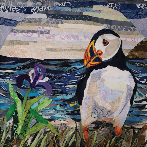 "To Every Bird There is a Season" Collage Pattern Series: Summer Puffin